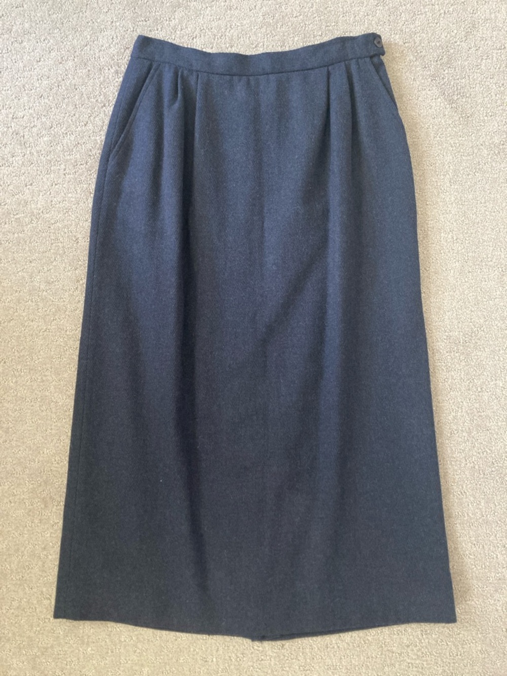 Vintage PENDLETON Knockabouts blue wool skirt, Sz 14.